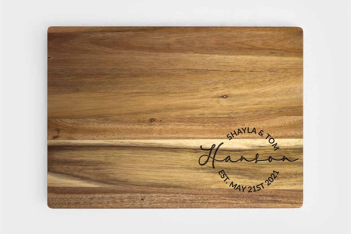personalized engraved cutting board