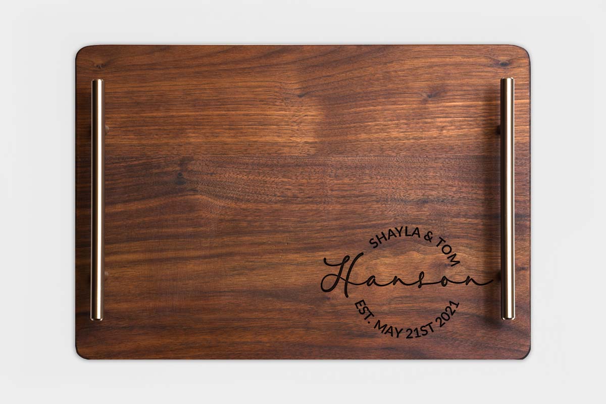 Engraved Walnut Charcuterie Board - Perfect Personalized Wedding Gift