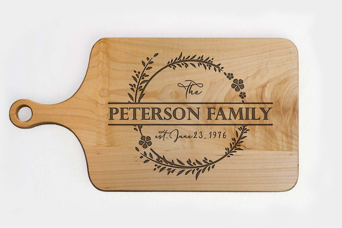 personalized paddle cutting boards