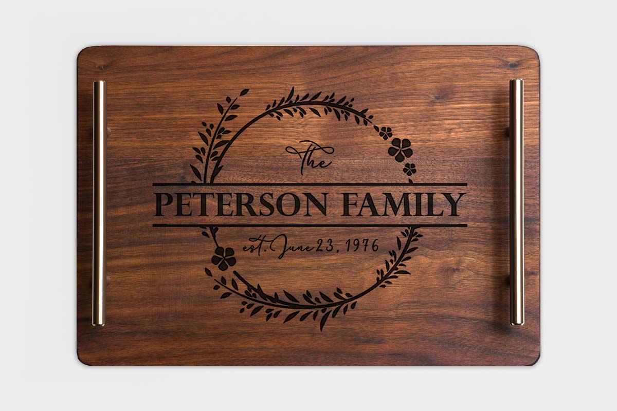 personalized wooden tray