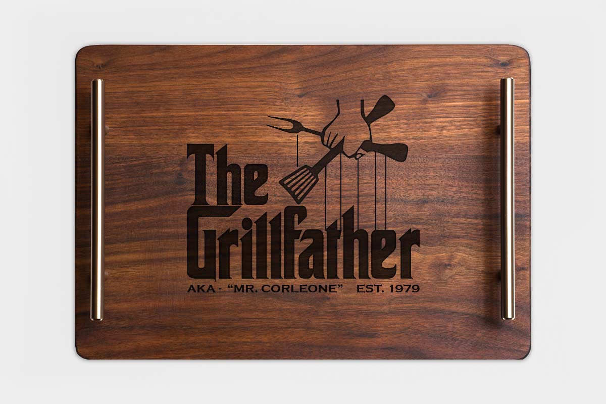 personalized charcuterie board with handle