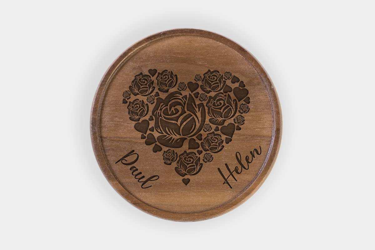 Personalized Walnut Drink Coaster