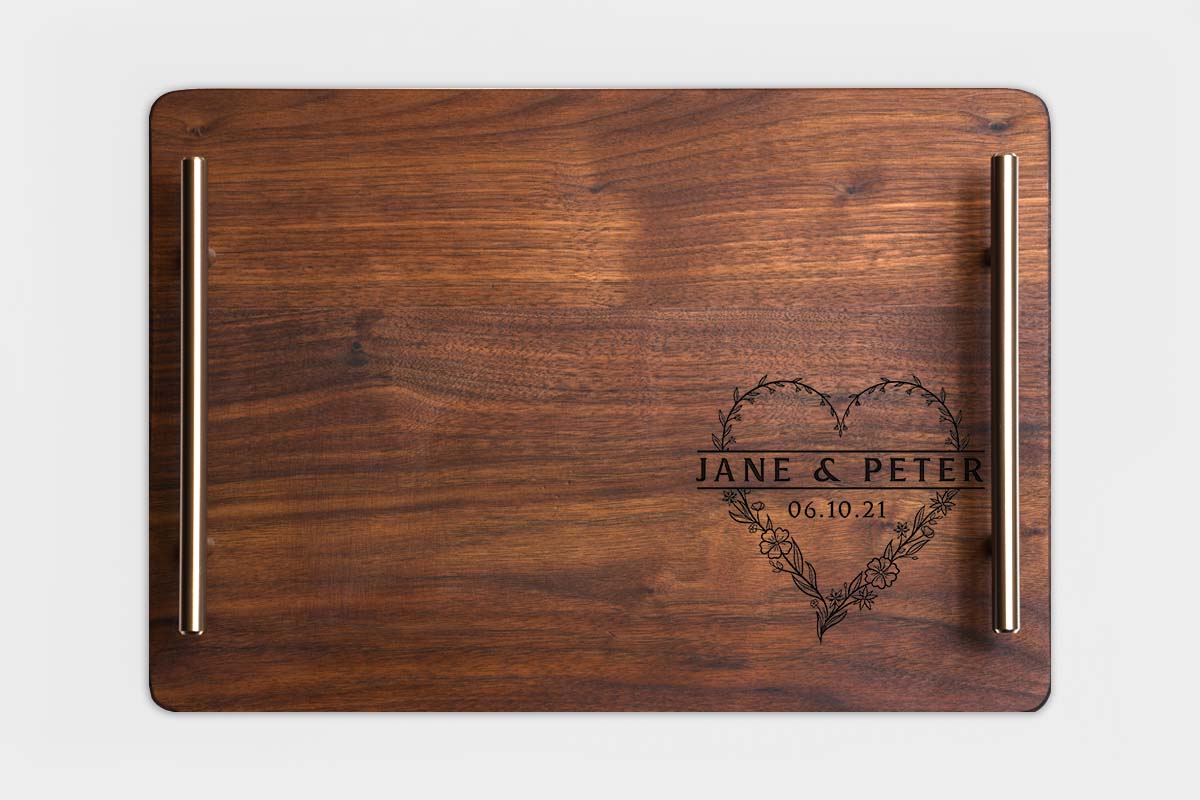Engraved Walnut Charcuterie Board - Perfect Personalized Wedding Gift