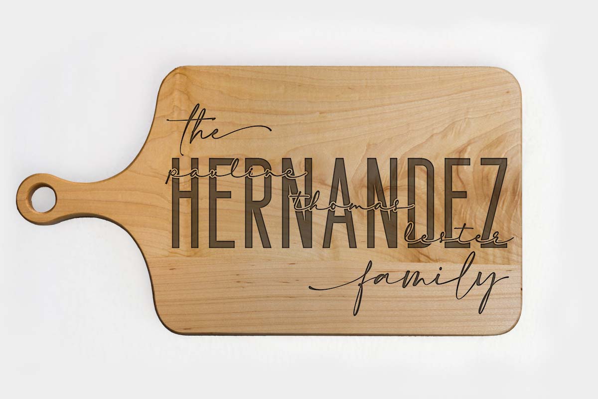 wood personalized cutting board