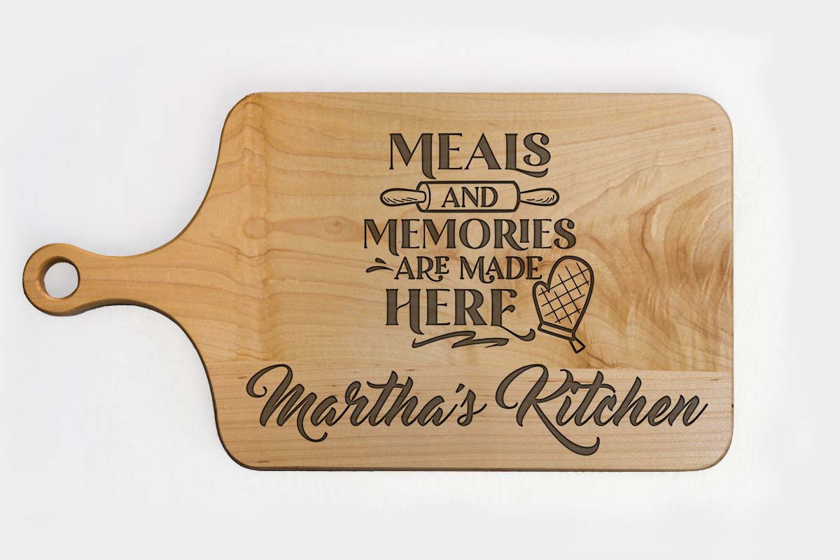 cutting board with name engraved