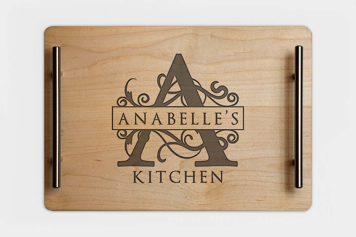 monogrammed charcuterie board