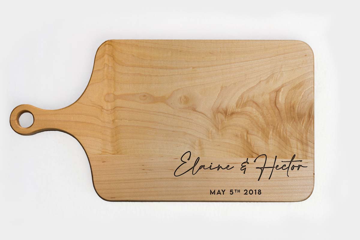 personalized paddle cutting board