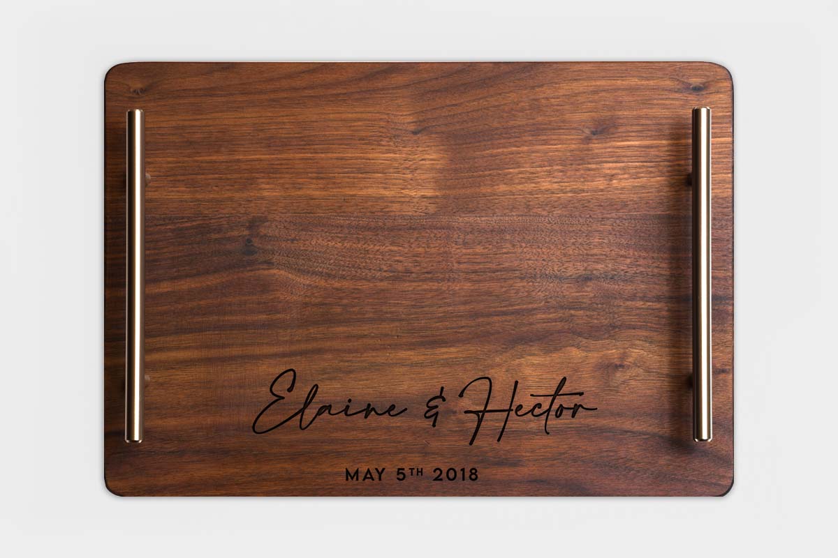 Engraved Walnut Charcuterie Board - Perfect Personalized Wedding Gift