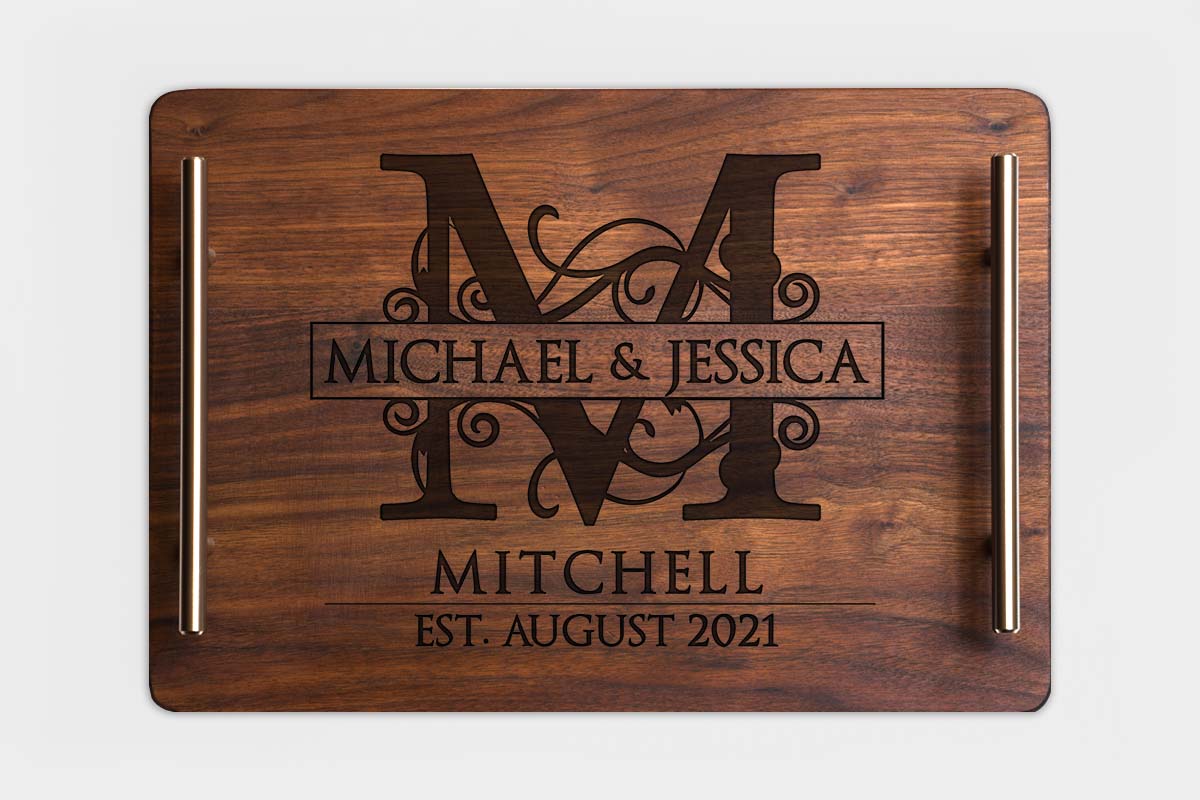 Engraved Walnut Charcuterie Board - Perfect Personalized Wedding Gift
