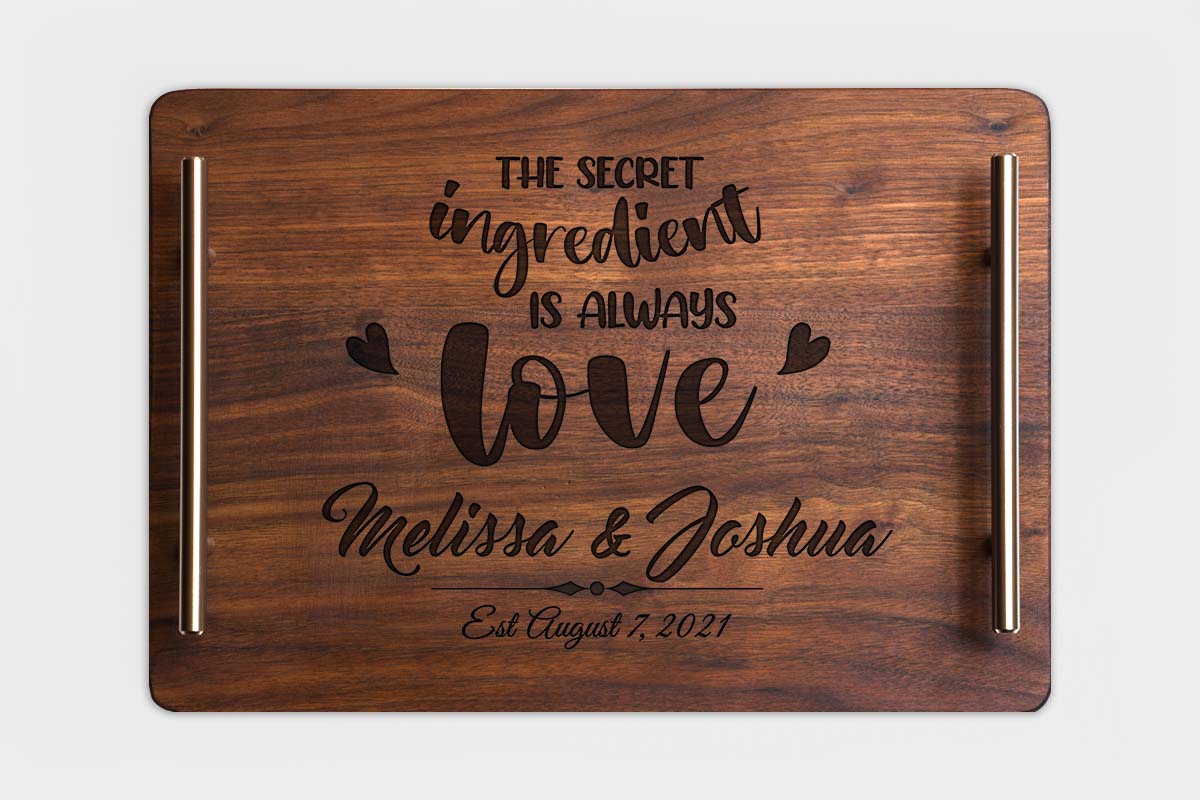 Engraved Walnut Charcuterie Board - Perfect Personalized Wedding Gift