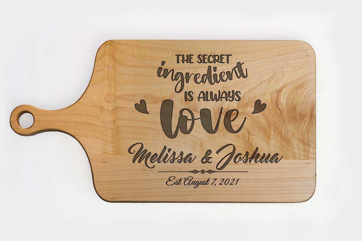 engraved cutting board personalized
