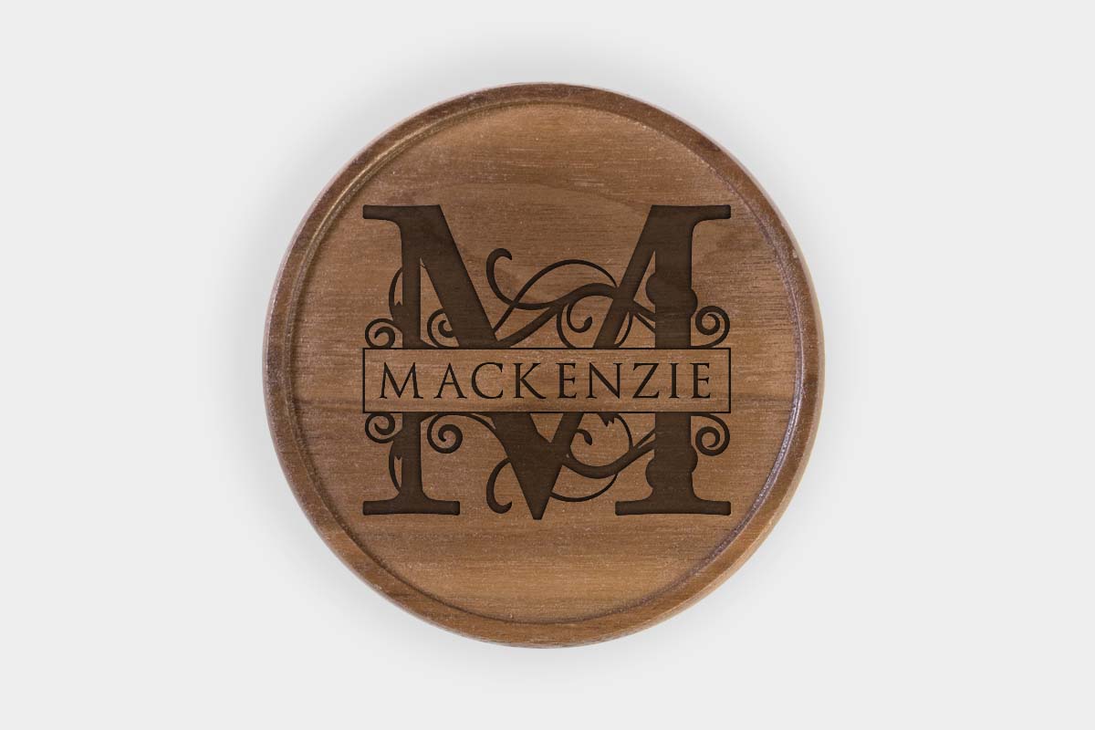 Personalized Walnut Drink Coaster