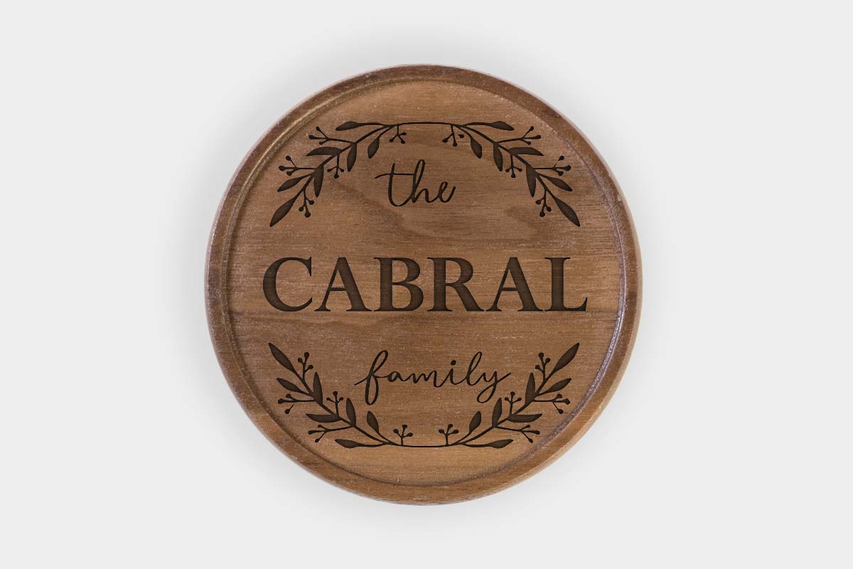 Personalized Walnut Drink Coaster