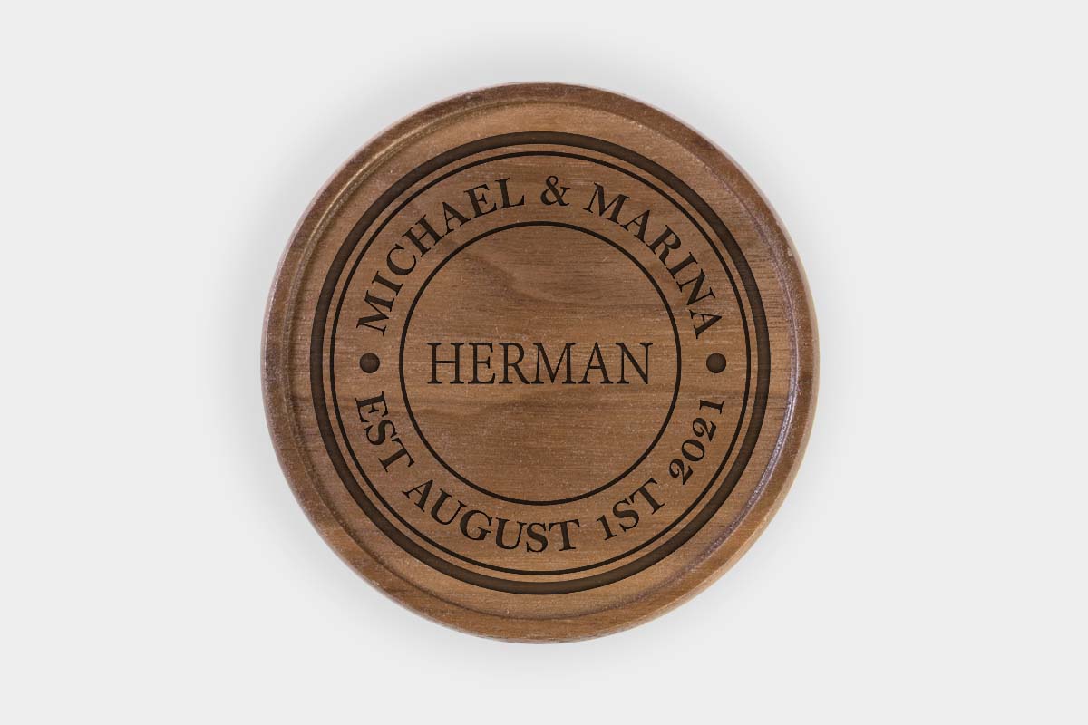 Personalized Walnut Drink Coaster