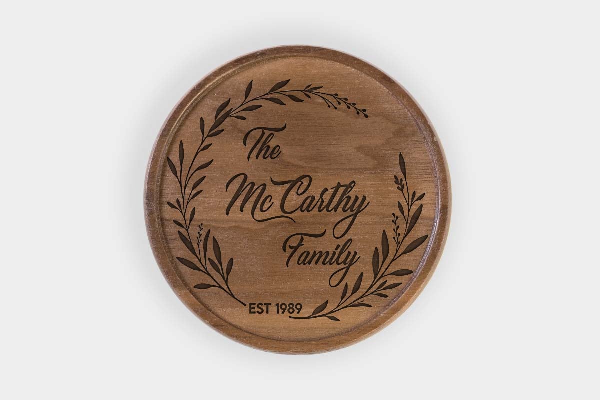 Personalized Walnut Drink Coaster
