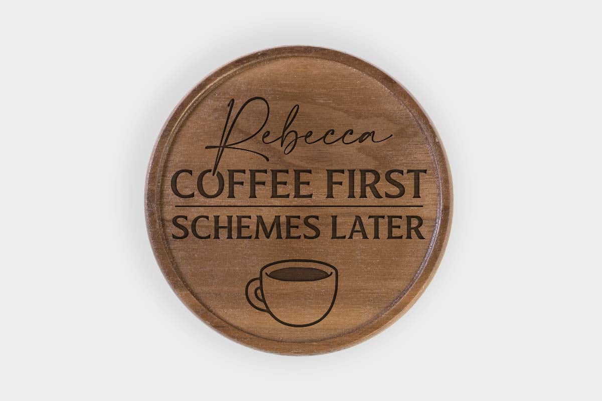 Personalized Walnut Drink Coaster
