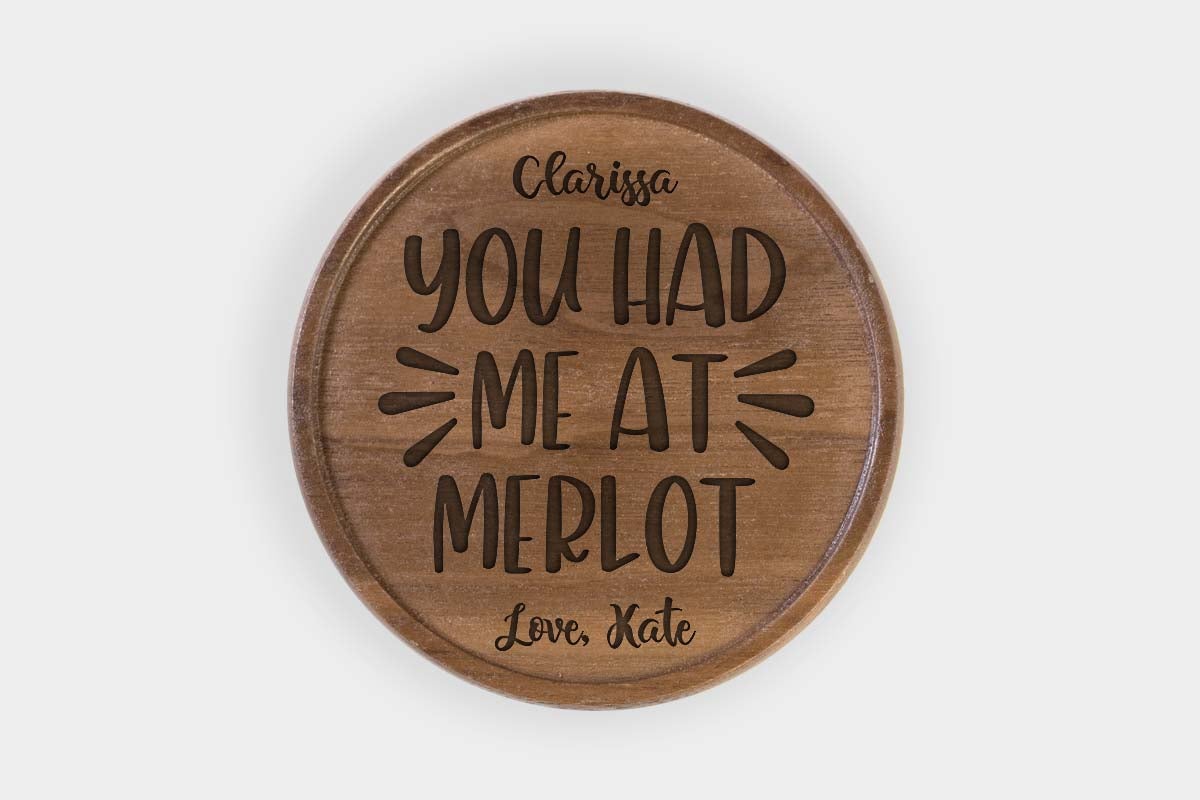 Personalized Walnut Drink Coaster