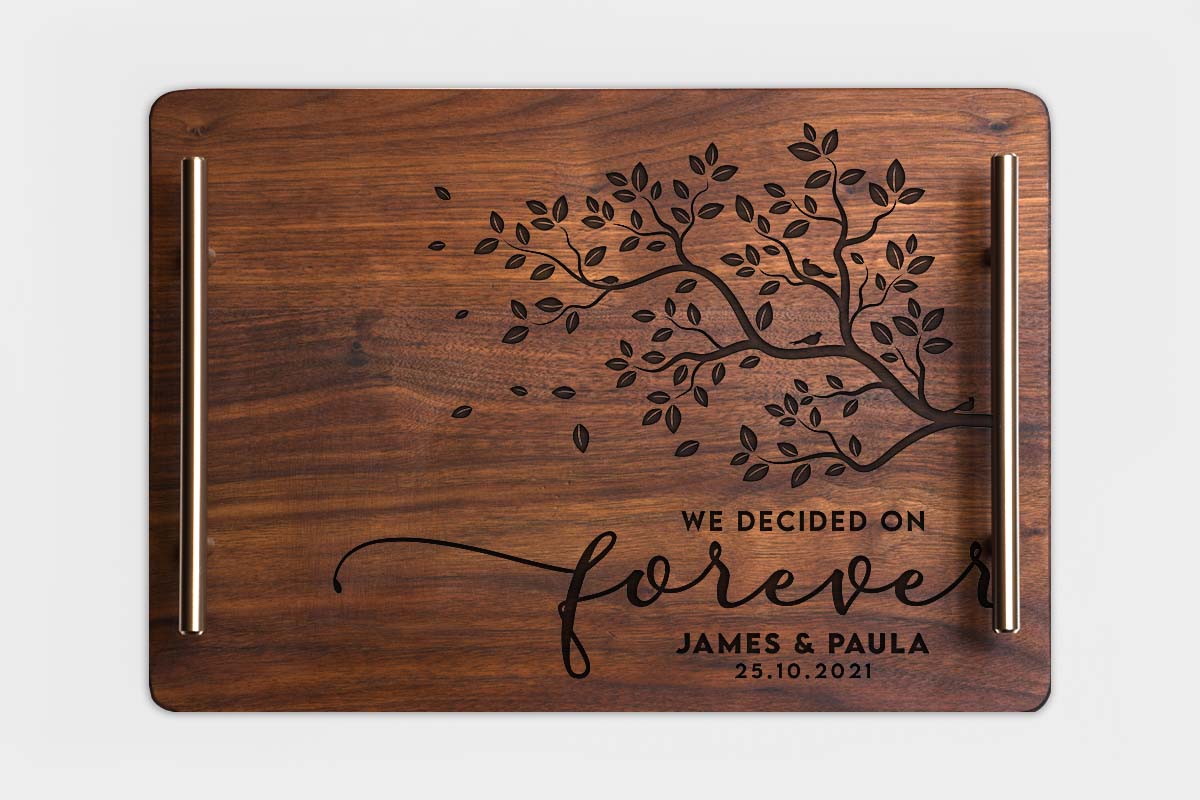 Engraved Walnut Charcuterie Board - Perfect Personalized Wedding Gift