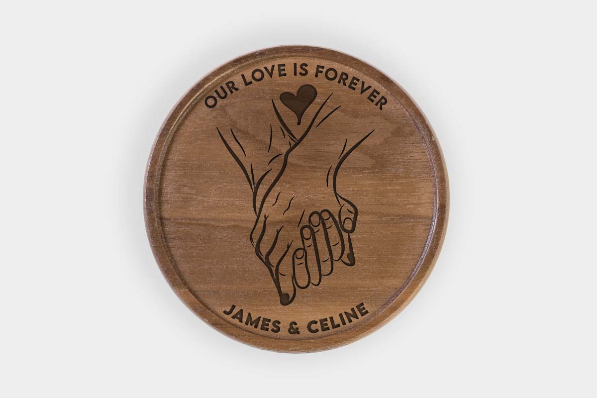 Personalized Walnut Drink Coaster