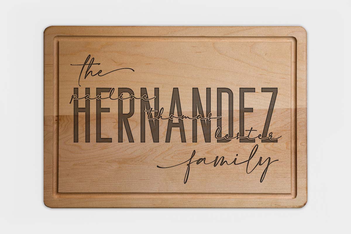 custom chopping board