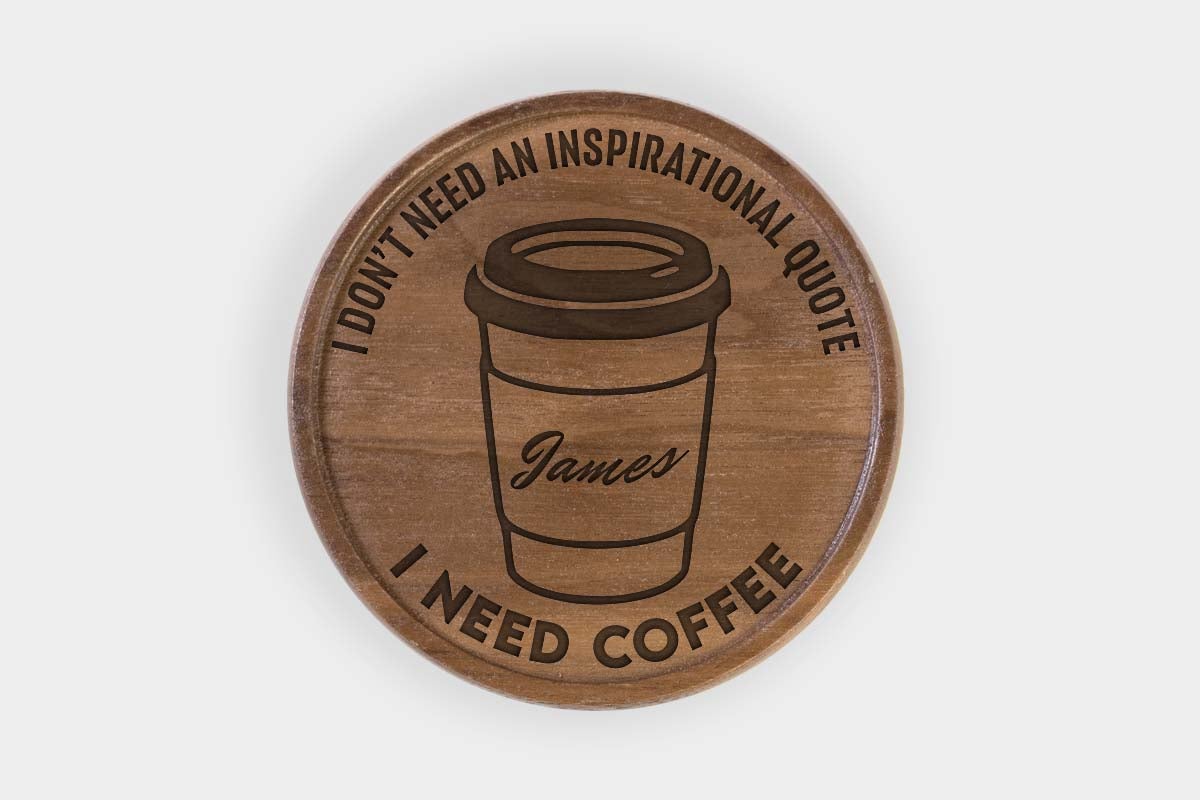 Personalized Walnut Drink Coaster