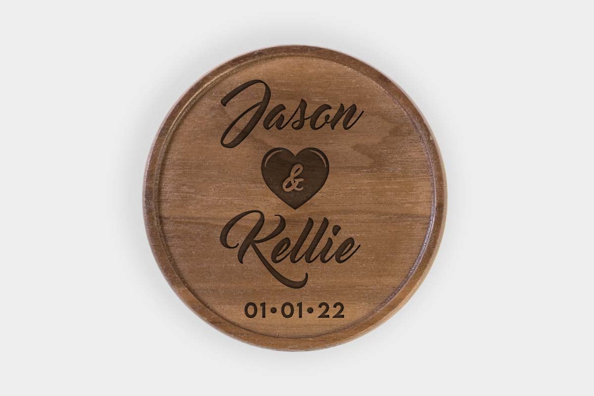 Personalized Walnut Drink Coaster